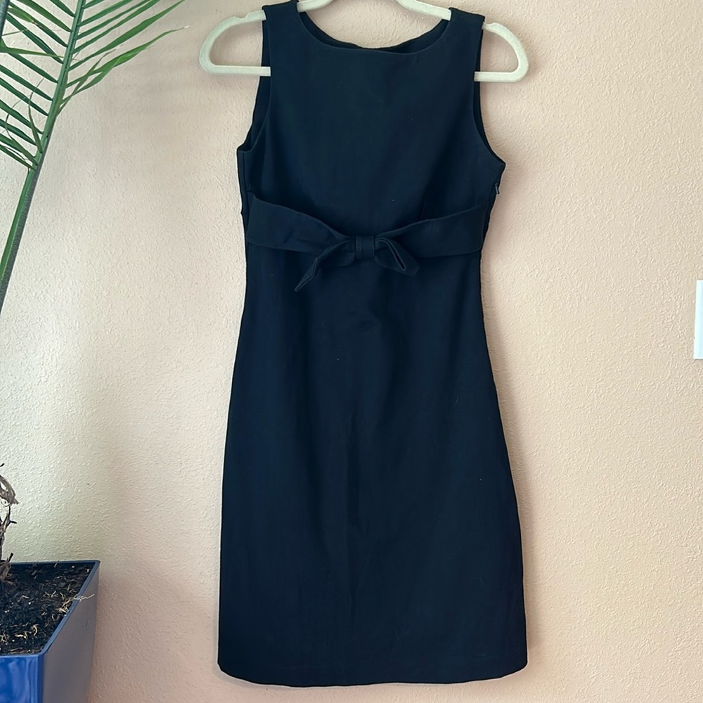 Banana Republic Little Black Dress with flattering high waist tie EUC size 6